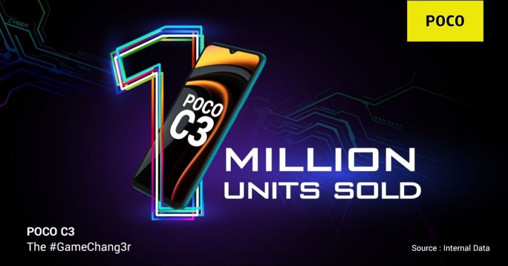 小米旗下 POCO C3 手機(jī)在印度銷量突破 100 萬(wàn)臺(tái)