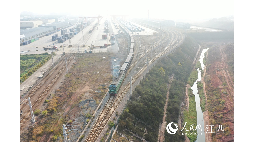 江西首趟中老國際貨運列車出發(fā)