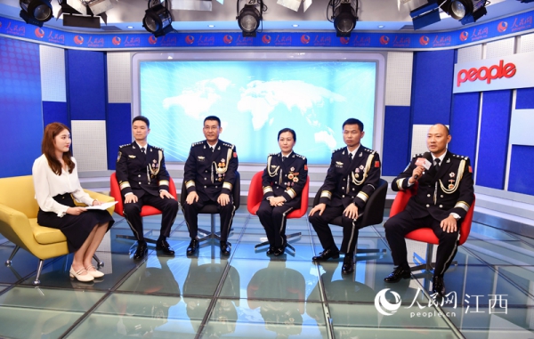 江西公安英模走進(jìn)國民網(wǎng)江西演播室